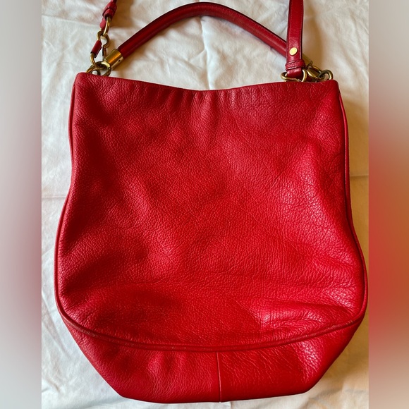 Marc by Marc Jacobs Red Leather Hobo Crossbody Bag - Picture 4 of 6